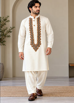 JUNAID JAMSHED EMBROIDERED PATHANI - FBH-IM-46