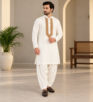 JUNAID JAMSHED EMBORIDERED PATHANI - FKH-IM-45