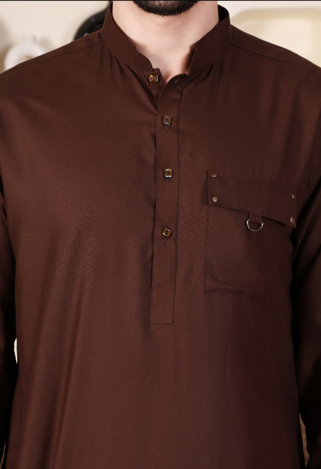 DESIGNER PATHANI - CHOCOLATE BROWN