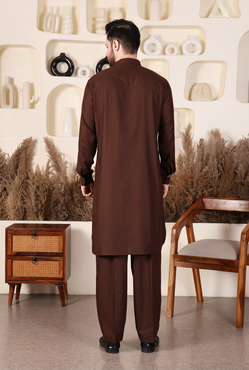 DESIGNER PATHANI - CHOCOLATE BROWN
