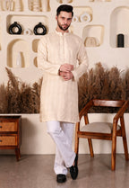 LAWN SHORT KURTA SET - MOCHA BEIGE COLOUR