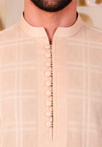 LAWN SHORT KURTA SET - MOCHA BEIGE COLOUR