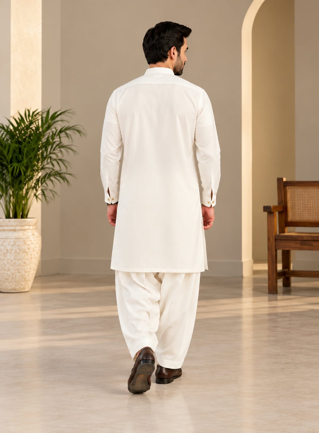 JUNAID JAMSHED EMBROIDERED PATHANI - FBH-IM-46