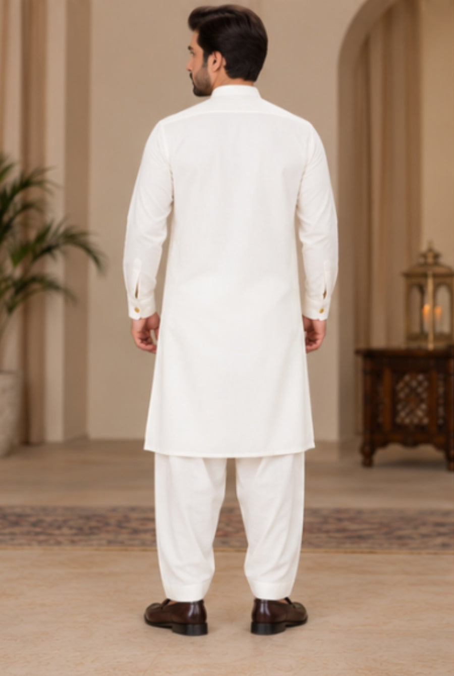 JUNAID JAMSHED EMBROIDERED PATHANI - FBH-IM-48
