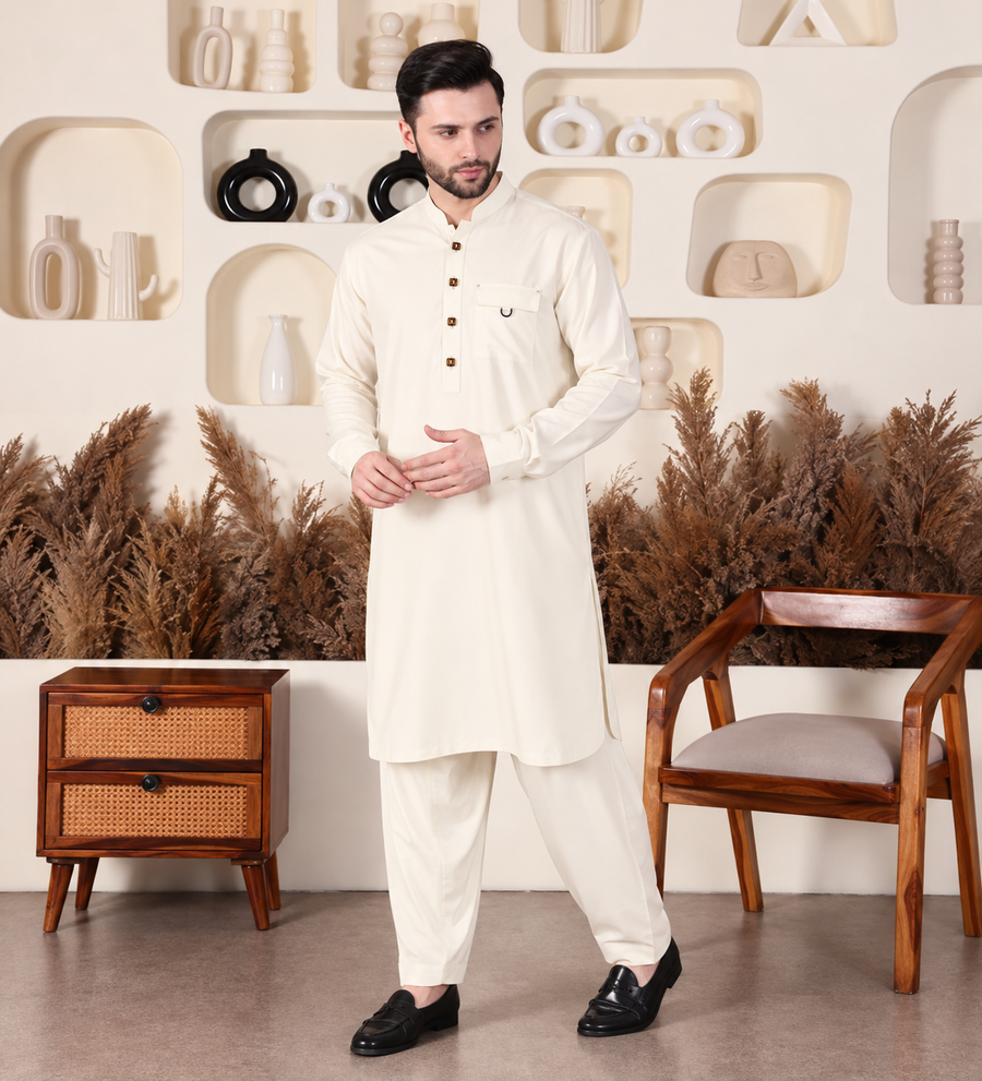 DESIGNER PATHANI - OFFWHITE
