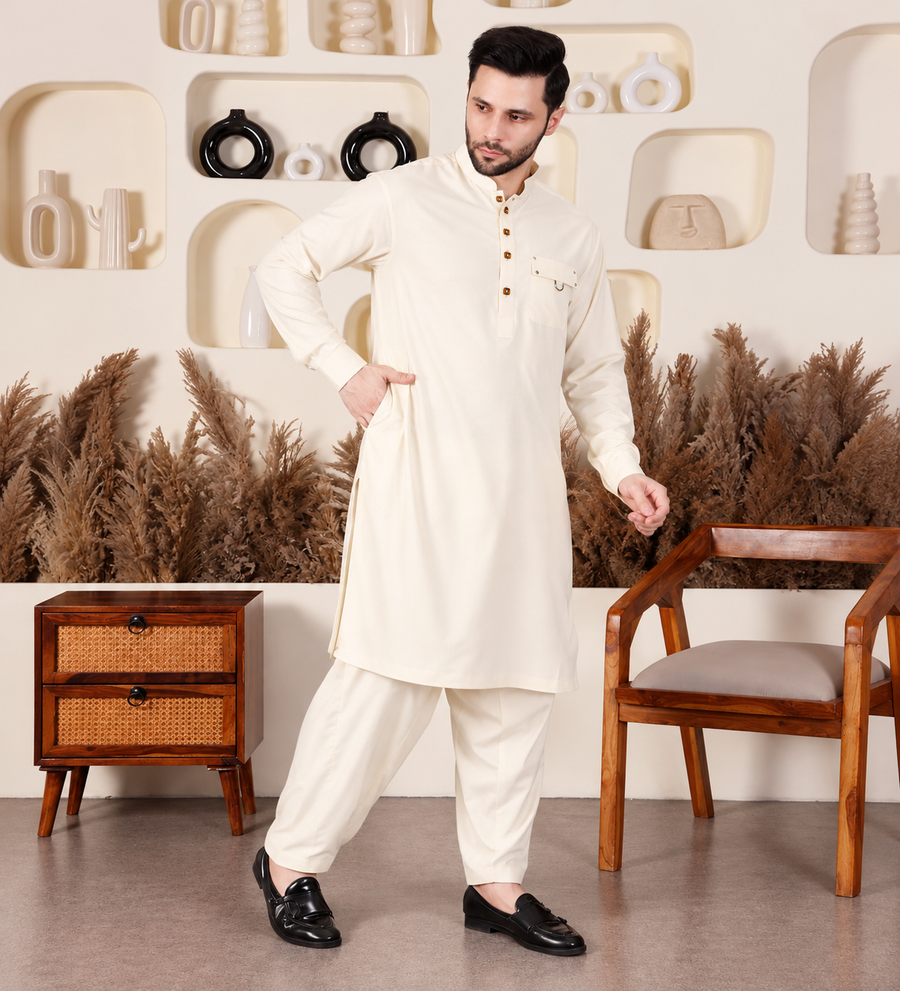 DESIGNER PATHANI - OFFWHITE