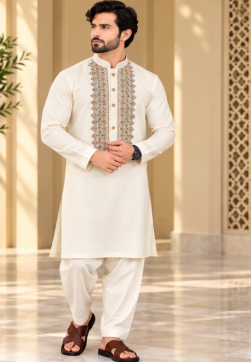 JUNED JAMSHED EMBROIDERED PATHAN :FBH-IM-42