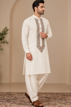 JUNAID JAMSHED EMBROIDERED PATHAN : FBH-IN-43