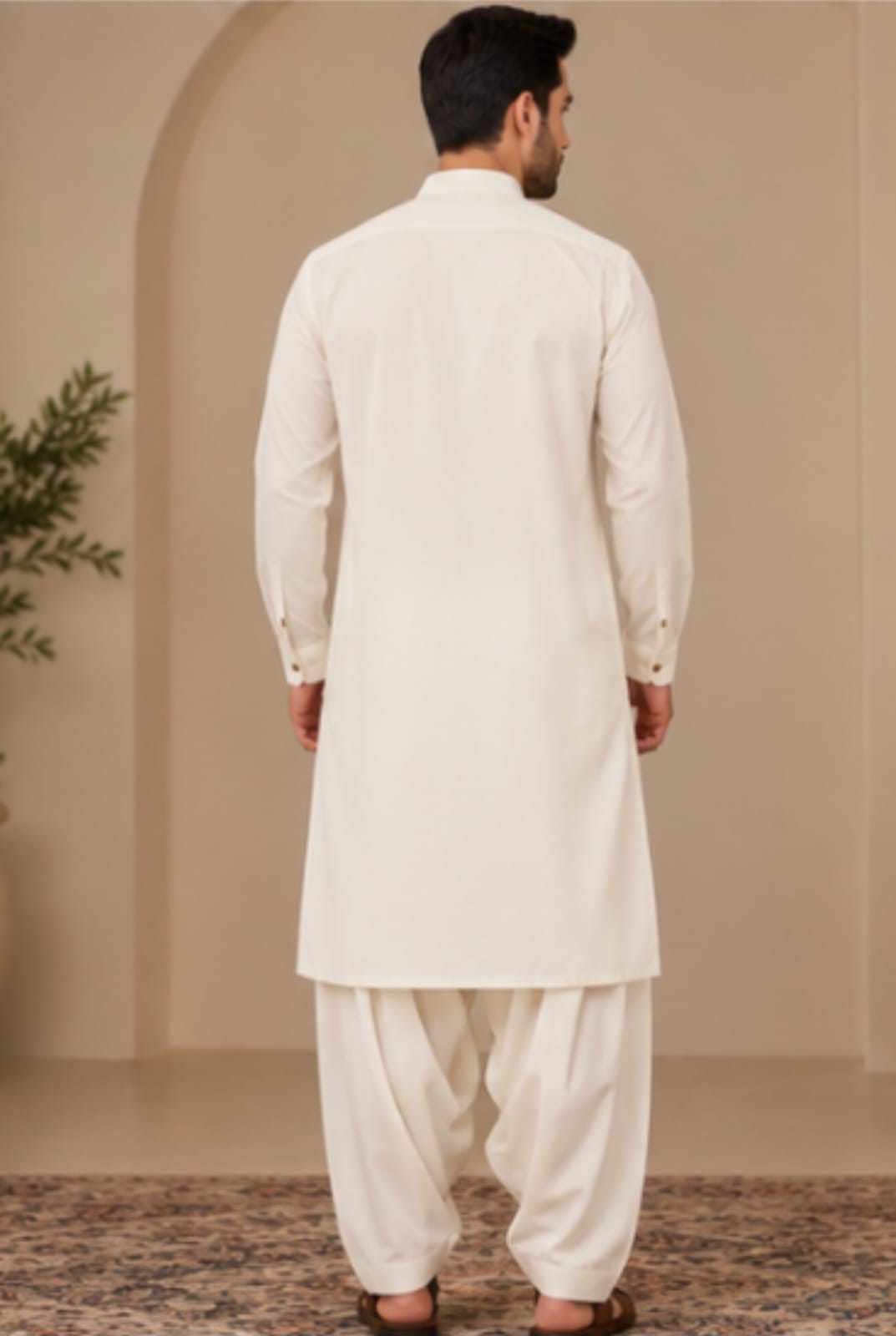 JUNAID JAMSHED EMBROIDERED COTTON PATHAN : FBH-IN-43