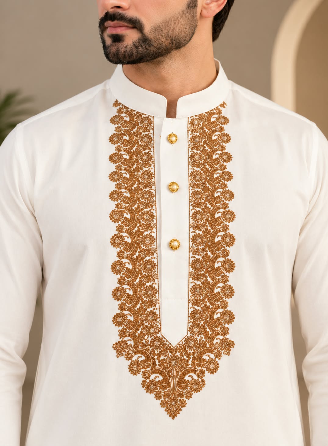 JUNAID JAMSHED EMBORIDERED PATHANI - FKH-IM-45