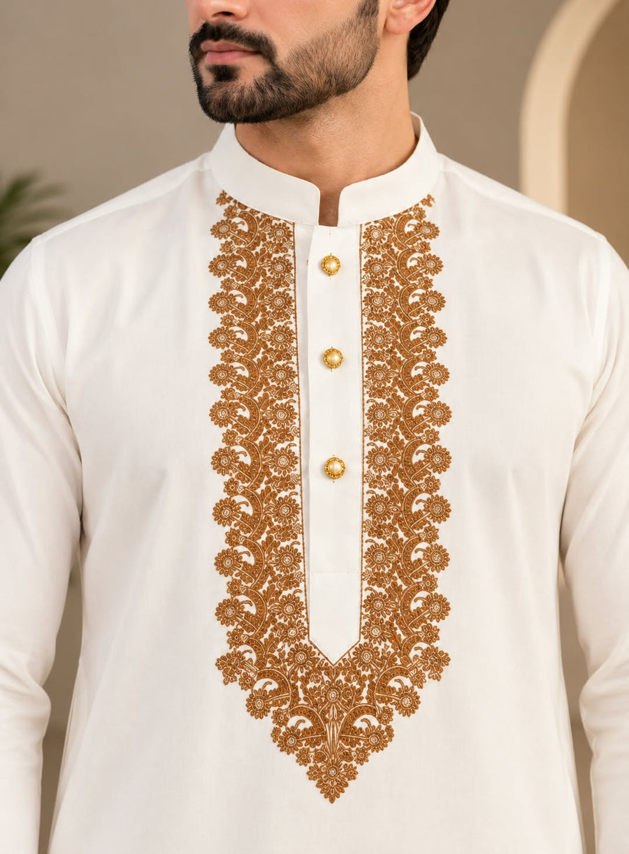 JUNAID JAMSHED EMBORIDERED PATHANI - FKH-IM-45