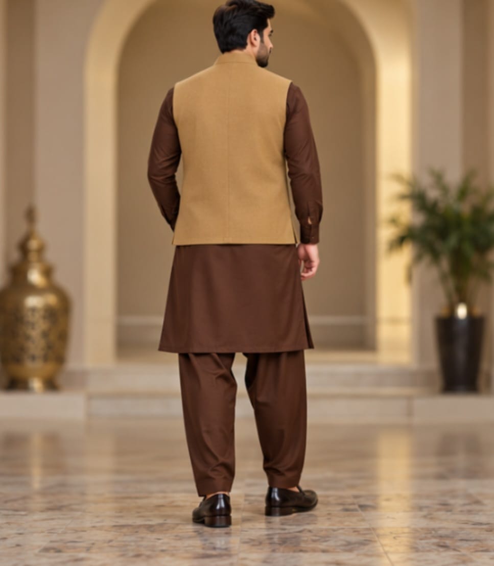 STLYLISH MUSTARD WAISTCOAT