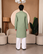 STRIPED KURTA SET GREEN COLOUR - FESTIVAL COLLECTION