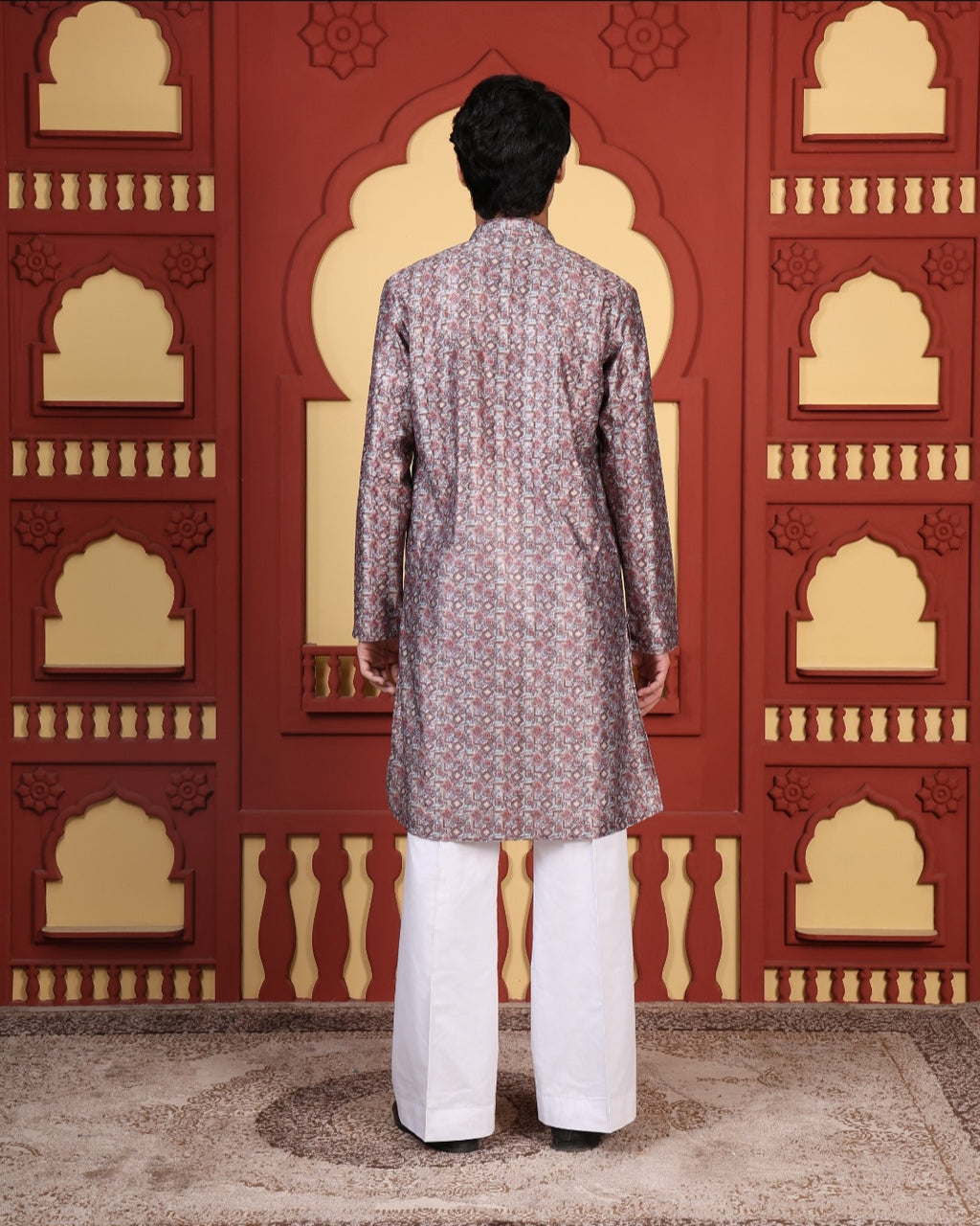 DIGITAL PRINTED GREY KURTA SET-FESTIVAL COLLECTION