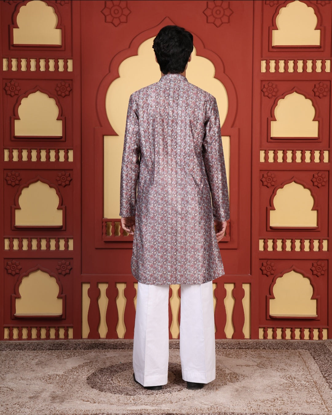 DIGITAL PRINTED GREY KURTA SET-FESTIVAL COLLECTION
