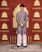 DIGITAL PRINTED GREY KURTA SET-FESTIVAL COLLECTION