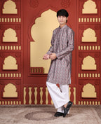 DIGITAL PRINTED GREY KURTA SET-FESTIVAL COLLECTION