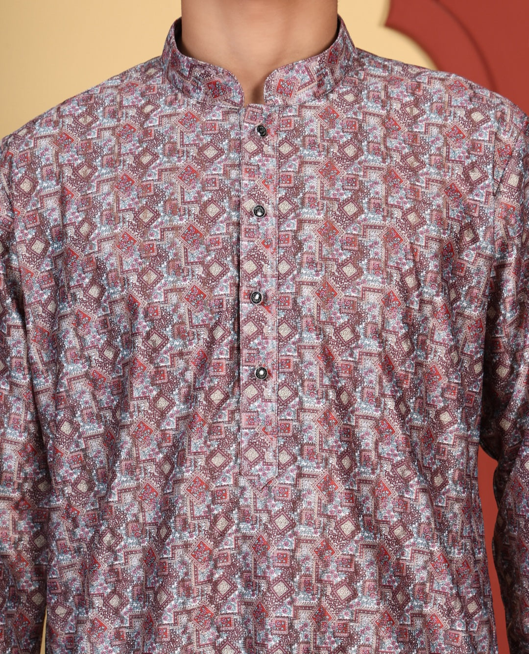 DIGITAL PRINTED GREY KURTA SET-FESTIVAL COLLECTION