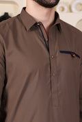 DESIGNER STYLE PATHANI - DARK GREIGE COLOUR