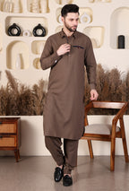 DESIGNER STYLE PATHANI - DARK GREIGE COLOUR