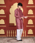PRINTED RED KURTA SET - FESTIVAL COLLECTION