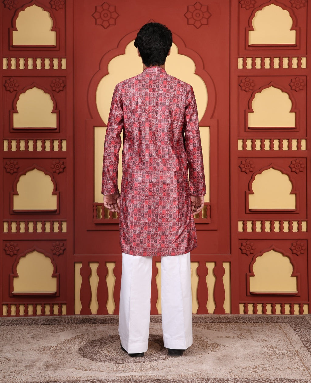 PRINTED RED KURTA SET - FESTIVAL COLLECTION