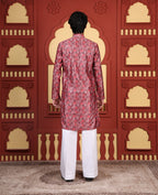 PRINTED RED KURTA SET - FESTIVAL COLLECTION