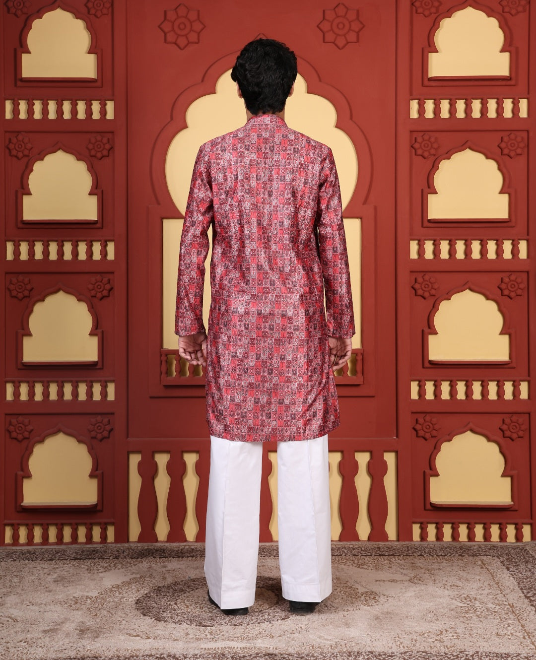 PRINTED RED KURTA SET - FESTIVAL COLLECTION